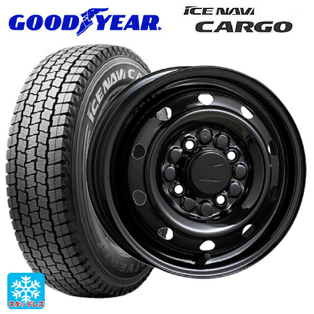 【10/17 23:59迄　最大3万円OFFクーポン】145/80R12 80/78N グッドイヤー アイスナビ カーゴ トピー M74 BK ブラック（スチール） 12-3.5J 国産車用 スタッドレスタイヤホイール4本セット