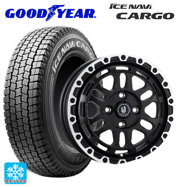 155/80R14 88/86N グッドイヤー アイスナビ カーゴ # 阿部商会 ラ・ストラーダ ディスカバー WBRP 14-5J 国産車用 スタッドレスタイヤホイール4本セット