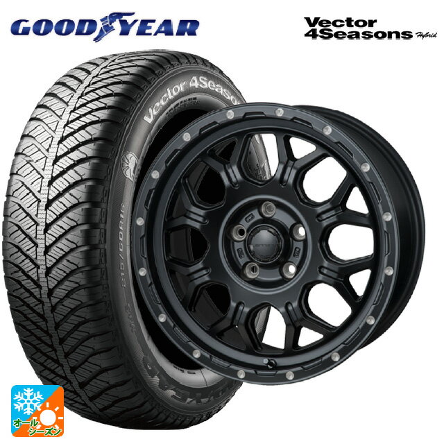 【6/30限定 全品ポイント5倍】トヨタ シエンタ(10系)用 185/65R15 88H グッドイヤー ベクターフォーシーズンズ ハイブリッド ジャパン三陽 ハイブロック　ジェラード サテンBK/リーミング 新品オールシーズンタイヤホイール 4本セット