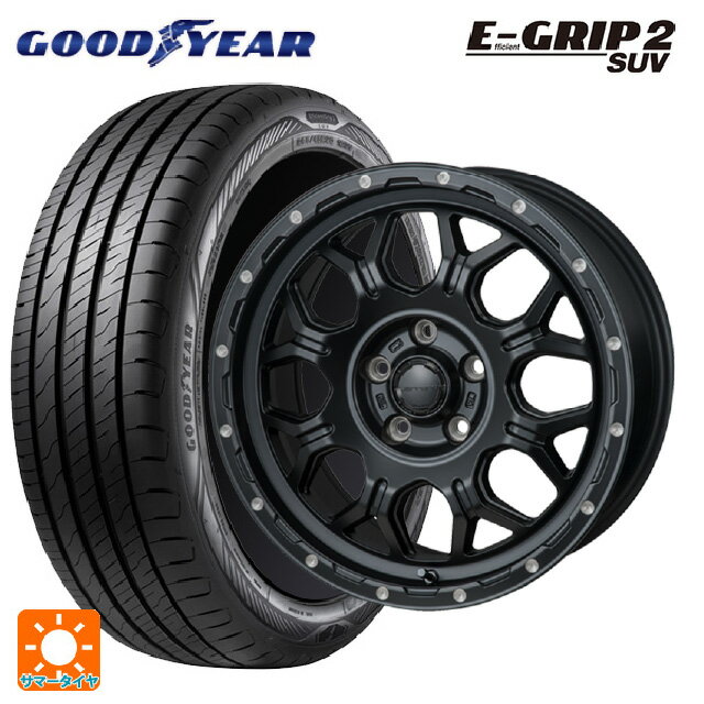 【6/11 1:59迄 全品ポイント5倍】ミツビシ デリカD:5(3DA系)用 215/70R16 100H グッドイヤー エフィシェントグリップ 2 SUV ジャパン三陽 ハイブロック ジェラード サテンBK/リーミング 新品サマータイヤホイール 4本セット