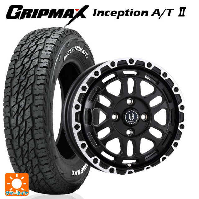 185R14 102/100Q グリップマックス インセプション A/T2 ホワイトレター 阿部商会 ラ・ストラーダ ディスカバー WBRP 14-5J 国産車用 サマータイヤホイール4本セット