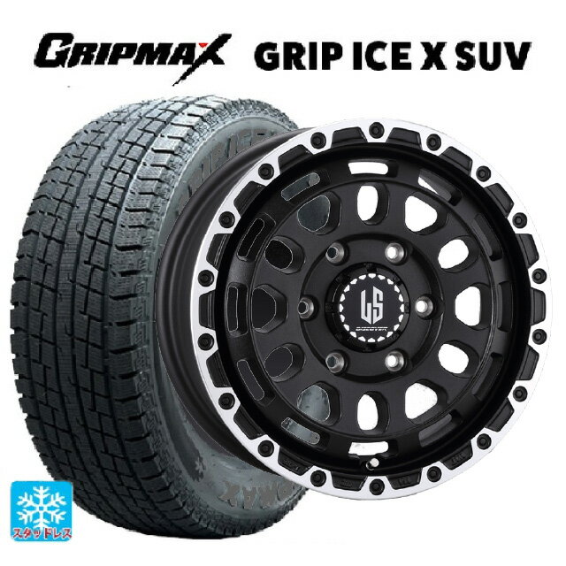265/70R17 115T グリップマックス グリップアイスX SUV ブラックレター # 阿部商会 ラ・ストラーダ ディスカバー WBRP 17-8J 国産車用 スタッドレスタイヤホイール4本セット