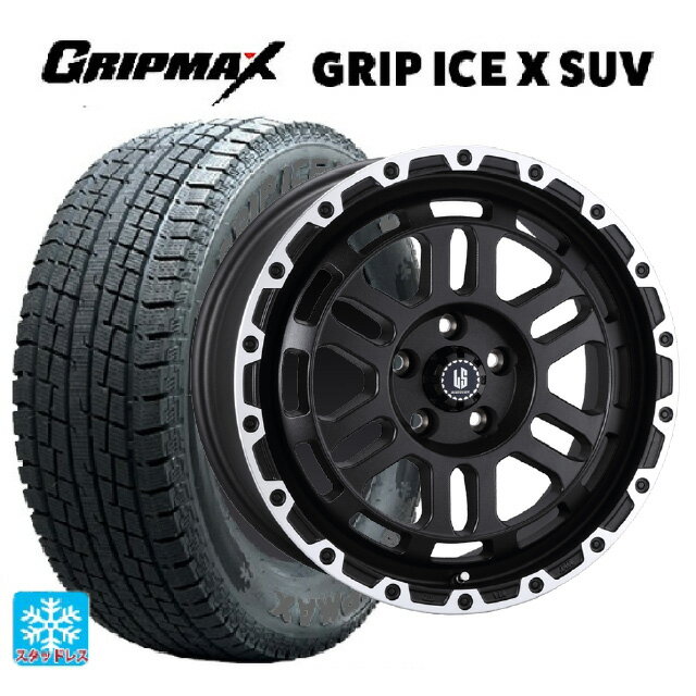 トヨタ RAV4(50系)用 225/60R18 104H XL グリップマックス グリップアイスX SUV ブラックレター # 阿部商会 ラ・ストラーダ ディスカバー WBRP 新品スタッドレスタイヤホイール 4本セット