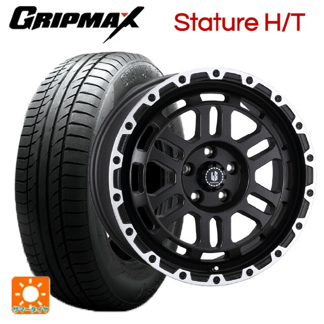 【6/11 1:59迄 全品ポイント5倍】225/60R18 100H グリップマックス スタチャーHT ブラックレター 阿部商会 ラ・ストラーダ ディスカバー WBRP 18-8J 国産車用 サマータイヤホイール4本セット