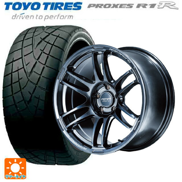 【6/22 20時〜 全品P5倍＆クーポン】225/45R17 91W トーヨー プロクセス R1R エムアイディー MIDレーシング R26 ディープチタンシルバー 17-7J 国産車用 サマータイヤホイール4本セット