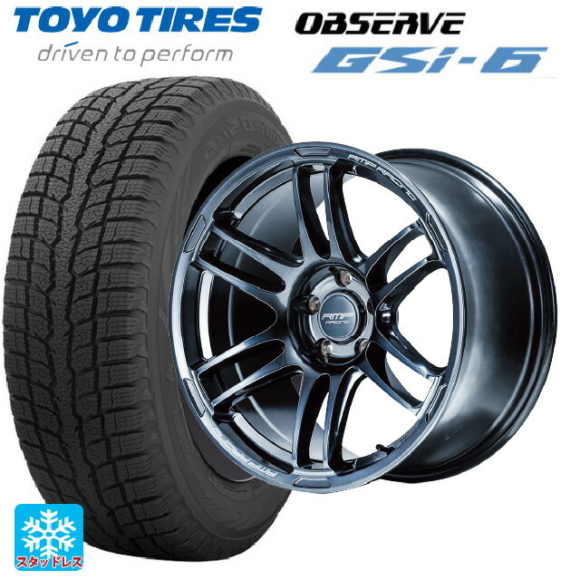 【6/22 20時〜 全品P5倍＆クーポン】スバル フォレスター(SL系)用 225/55R18 98Q トーヨー オブザーブ GSI-6 エムアイディー MIDレーシング R26 ディープチタンシルバー 新品スタッドレスタイヤホイール 4本セット