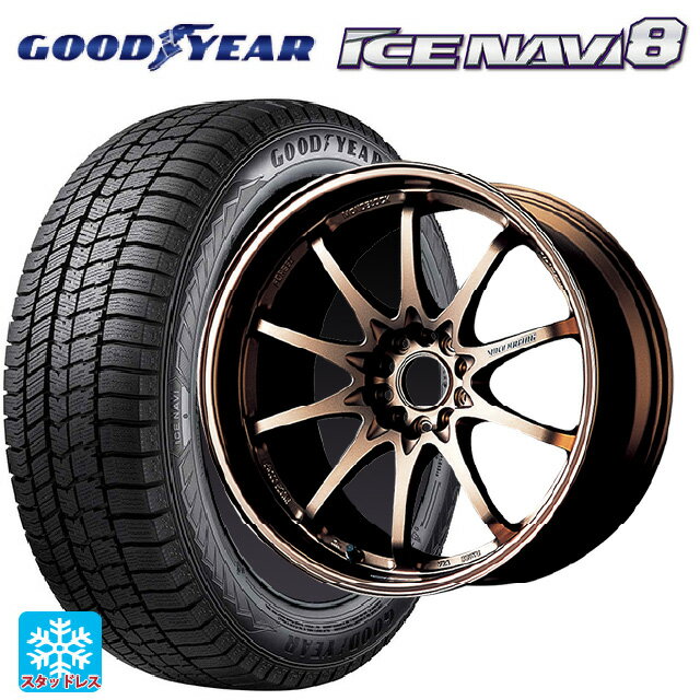 225/40R18 92Q XL グッドイヤー アイスナビ8 レイズ ボルクレーシング CE28N BR 18-7.5J 国産車用 スタッドレスタイヤホイール4本セット