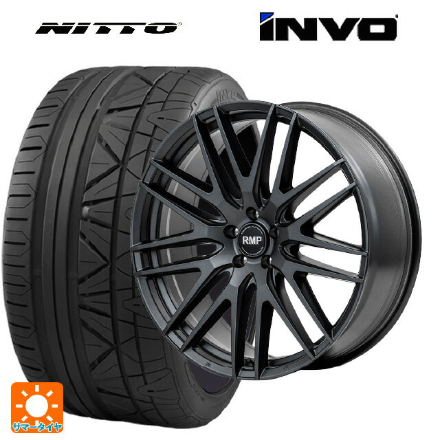 【6/22 20時〜 全品P5倍＆クーポン】225/40R19 93Y XL ニットー INVO エムアイディー MID エクスクルーシブ 029F セミグロスガンメタ/リムエッジDC/ロゴマシニング 19-8J 国産車用 サマータイヤホイール4本セット