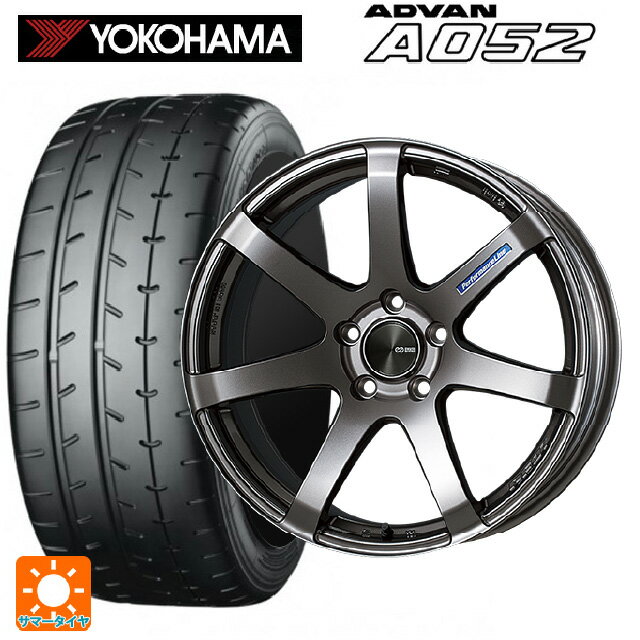 【6/22 20時〜 全品P5倍＆クーポン】195/55R15 89V XL ヨコハマ アドバン A052 正規品 # エンケイ パフォーマンスライン PF07 DS 15-6J 国産車用 サマータイヤホイール4本セット