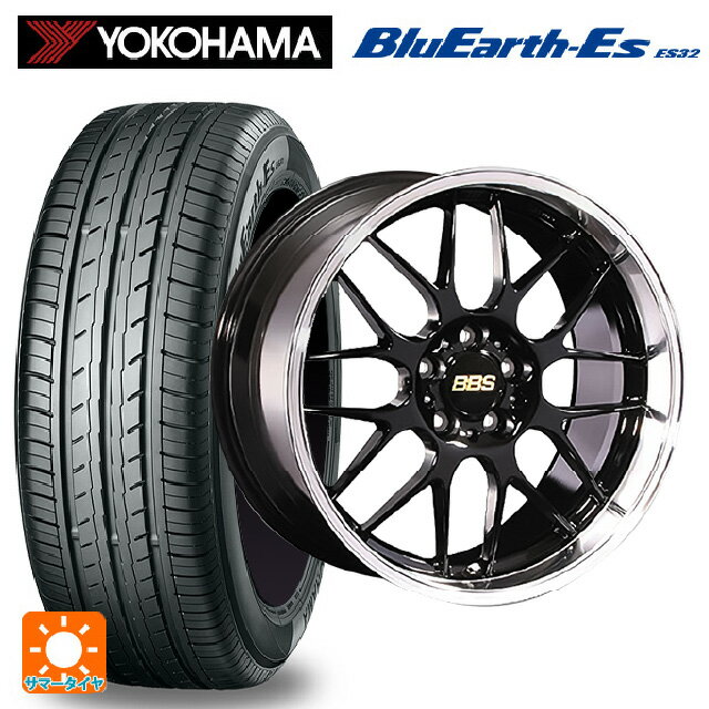 【6/11 1:59迄 全品ポイント5倍】225/60R17 99H ヨコハマ ブルーアースEs ES32 # BBS RG-R BKD 17-7J 国産車用 サマータイヤホイール4本セット