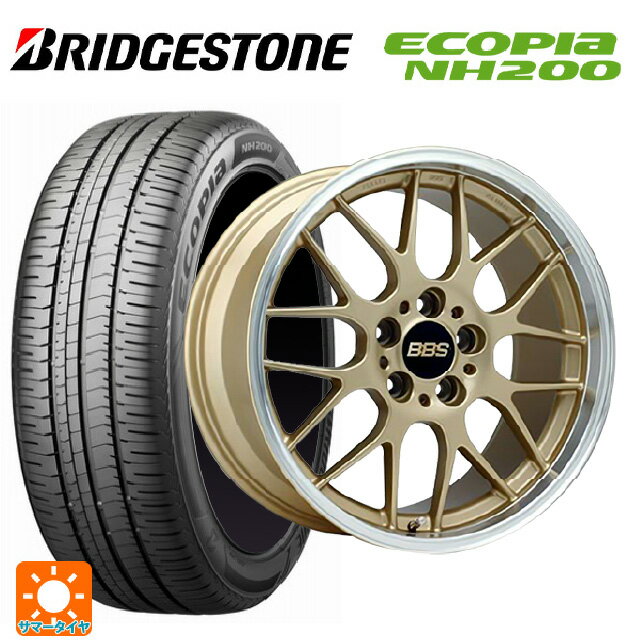 215/45R18 93W XL ブリヂストン エコピア NH200 正規品 # BBS RG-R GLD 18-7.5J 国産車用 サマータイヤホイール4本セット