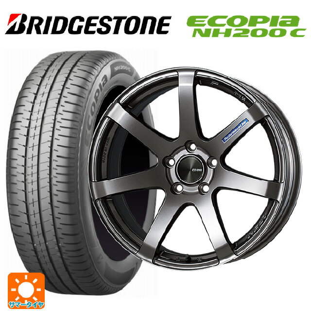 【6/15〜16限定 全品P5倍＆クーポン】165/55R15 75V ブリヂストン エコピア NH200C 正規品 エンケイ パフォーマンスライン PF07 DS 15-5J 国産車用 サマータイヤホイール4本セット