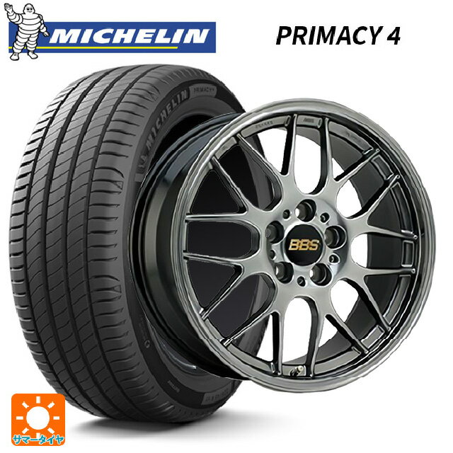 【6/11 1:59迄 全品ポイント5倍】215/45R17 87W ミシュラン 正規品 プライマシー4 BBS RG-R DB 17-7J 国産車用 サマータイヤホイール4本セット