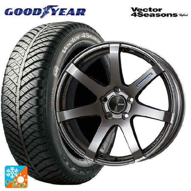 スズキ スペーシアベース(MK33)用 165/60R15 77H グッドイヤー ベクターフォーシーズンズ ハイブリッド # エンケイ パフォーマンスライン PF07 DS 新品オールシーズンタイヤホイール 4本セット