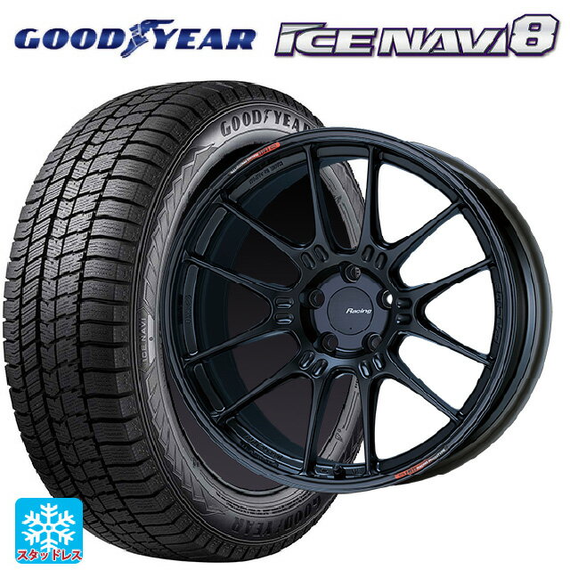 225/60R17 99Q グッドイヤー アイスナビ8 # エンケイ レーシング GTC02 マットブラック 17-7.5J 国産車用 スタッドレスタイヤホイール4本セット