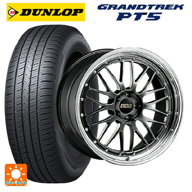 225/60R18 100H ダンロップ グラントレックPT5 BBS LM DB-BKBD 18-8.5J 国産車用 サマータイヤホイール4本セット
