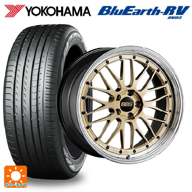 【6/11 1:59迄 全品ポイント5倍】215/45R18 93W XL ヨコハマ ブルーアース RV03 BBS LM GL-BKBD 18-8J 国産車用 サマータイヤホイール4本セット