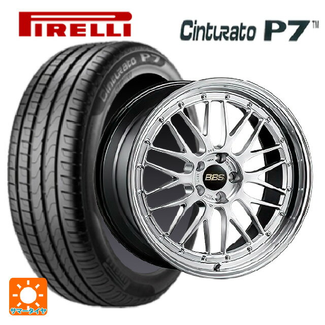 【6/11 1:59迄 全品ポイント5倍】215/45R18 89V ピレリ チンチュラートP7 BBS LM DS-BKBD 18-8J 国産車用 サマータイヤホイール4本セット