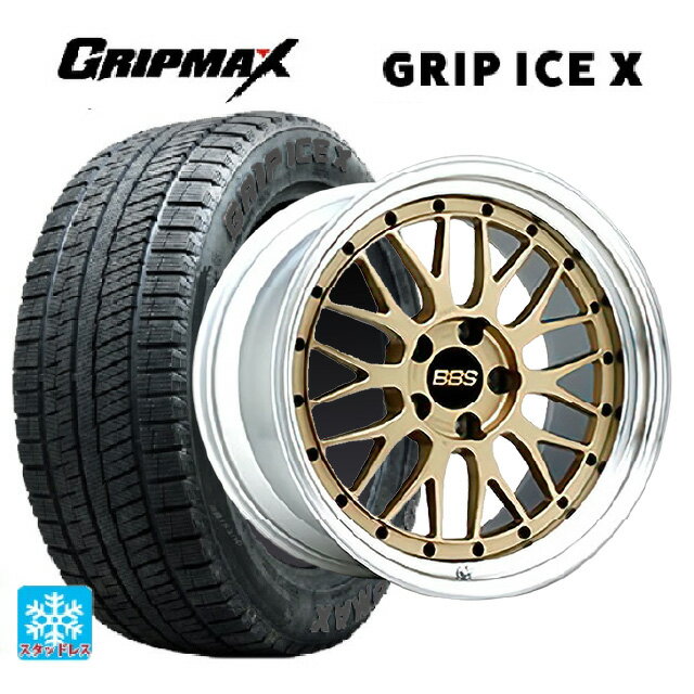 【6/15〜16限定 全品P5倍＆クーポン】ミニ ミニクラブマン(F54)用 225/40R18 92H XL グリップマックス グリップアイスX ブラックレター BBS LM GL-SLD 新品スタッドレスタイヤホイール 4本セット