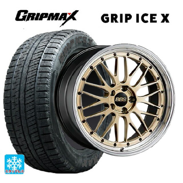 【6/15〜16限定 全品P5倍＆クーポン】ミニ ミニクラブマン(F54)用 225/40R18 92H XL グリップマックス グリップアイスX ブラックレター BBS LM GL-BKBD 新品スタッドレスタイヤホイール 4本セット
