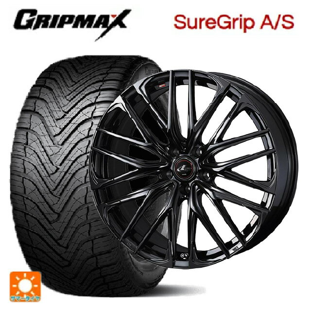 ミツビシ デリカD5(3DA系)用 225/55R18 98W グリップマックス シュアグリップ A/S ブラックレター ウェッズ レオニス SK HYPER BMC 新品オールシーズンタイヤホイール 4本セット