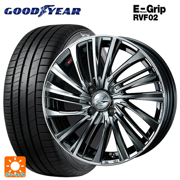 【6/22 20時〜 全品P5倍＆クーポン】185/55R16 83V グッドイヤー エフィシェントグリップ RVF02 ウェッズ レオニス FS BMCMC 16-6J 国産車用 サマータイヤホイール4本セット