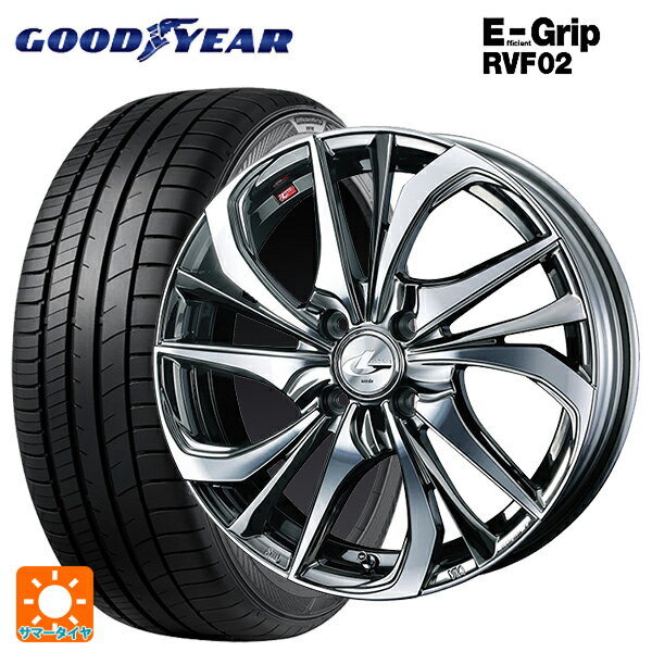 【6/22 20時〜 全品P5倍＆クーポン】185/55R16 83V グッドイヤー エフィシェントグリップ RVF02 ウェッズ レオニス TE BMCMC 16-6J 国産車用 サマータイヤホイール4本セット