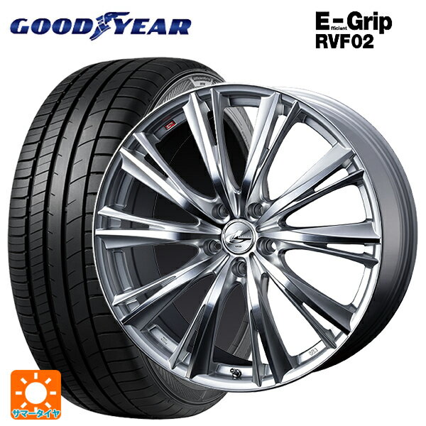 【6/22 20時〜 全品P5倍＆クーポン】215/45R18 93W XL グッドイヤー エフィシェントグリップ RVF02 ウェッズ レオニス WX HSMC 18-7J 国産車用 サマータイヤホイール4本セット