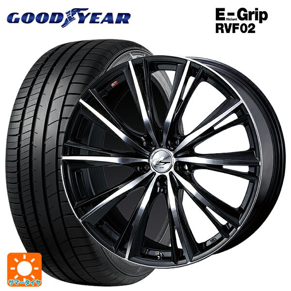 【6/15〜16限定 全品P5倍＆クーポン】215/45R18 93W XL グッドイヤー エフィシェントグリップ RVF02 ウェッズ レオニス WX BKMC 18-7J 国産車用 サマータイヤホイール4本セット