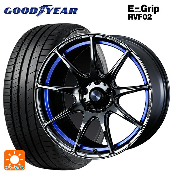 スバル レガシィアウトバック(BS系)用 225/55R18 102V XL グッドイヤー エフィシェントグリップ RVF02 ウェッズ ウェッズスポーツ SA99R BLC2 新品サマータイヤホイール 4本セット