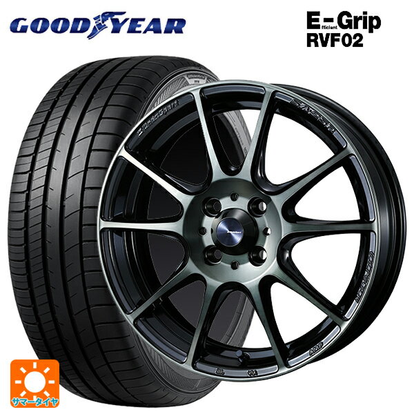 【6/22 20時〜 全品P5倍＆クーポン】175/55R15 77V グッドイヤー エフィシェントグリップ RVF02 ウェッズ ウェッズスポーツ SA25R WBC 15-6J 国産車用 サマータイヤホイール4本セット