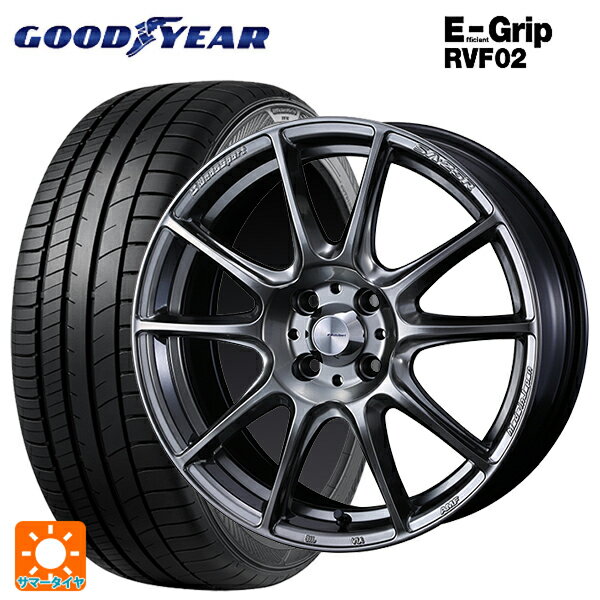 【6/22 20時〜 全品P5倍＆クーポン】175/55R15 77V グッドイヤー エフィシェントグリップ RVF02 ウェッズ ウェッズスポーツ SA25R PSB 15-6J 国産車用 サマータイヤホイール4本セット