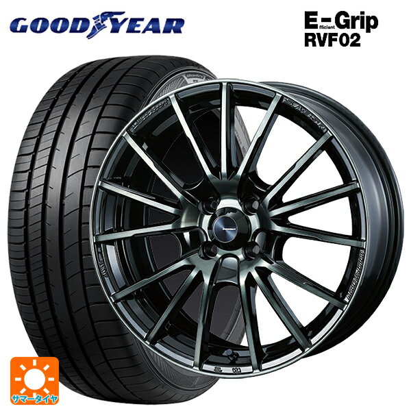 【6/22 20時〜 全品P5倍＆クーポン】175/55R15 77V グッドイヤー エフィシェントグリップ RVF02 ウェッズ ウェッズスポーツ TC105X EJ-TITAN 15-7J 国産車用 サマータイヤホイール4本セット