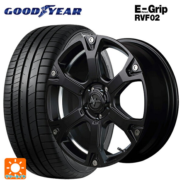 【6/11 1:59迄 全品ポイント5倍】215/45R18 93W XL グッドイヤー エフィシェントグリップ RVF02 エムアイディー ナイトロパワー ウォーヘッドS セミグロスブラック/アンダーカットポリッシュ 18-7J 国産車用 サマータイヤホイール4本セット