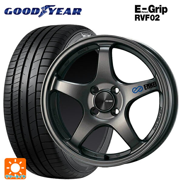 【6/22 20時〜 全品P5倍＆クーポン】175/55R15 77V グッドイヤー エフィシェントグリップ RVF02 エンケイ パフォーマンスライン PF05 DS 15-6J 国産車用 サマータイヤホイール4本セット