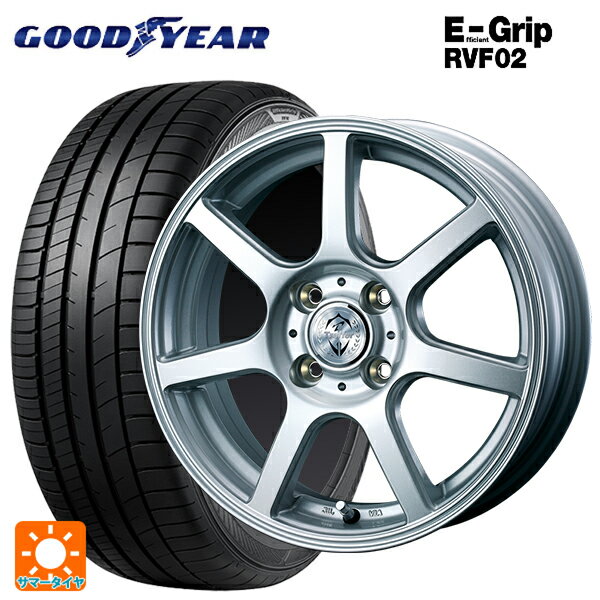 【6/11 1:59迄 全品ポイント5倍】155/65R13 73H グッドイヤー エフィシェントグリップ RVF02 ウェッズ トレファー ZR シルバー 13-4.5J 国産車用 サマータイヤホイール4本セット