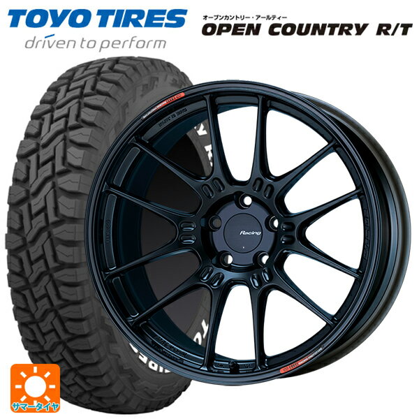 225/60R18 100Q トーヨー オープンカントリー RT ホワイトレター エンケイ レーシング GTC02 マットブラック 18-7.5J 国産車用 サマータイヤホイール4本セット