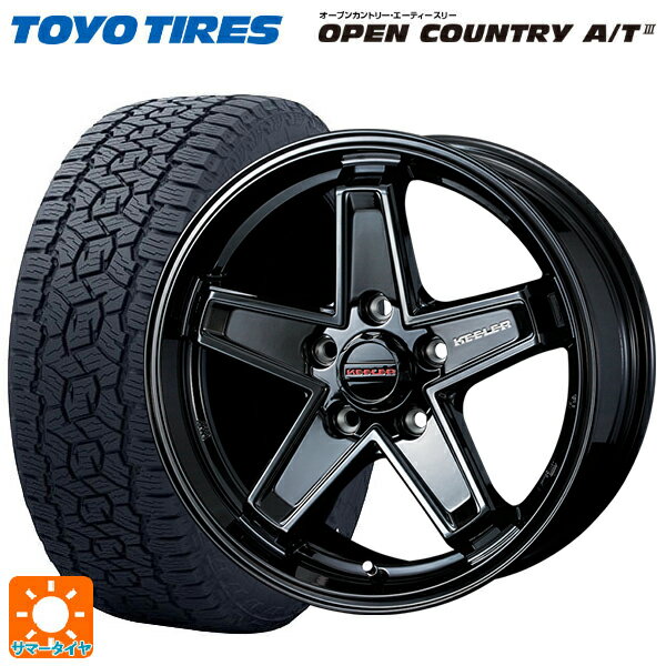 ジープ ラングラー(JL系)用 265/65R18 114H トーヨー オープンカントリー AT3 ホワイトレター ウェッズ キーラー タクティクス グロスブラック 新品サマータイヤホイール 5本セット