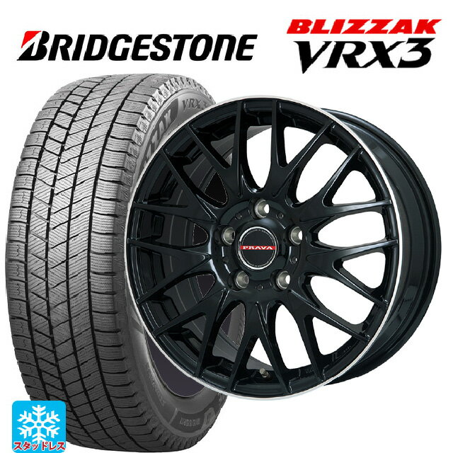 2024年製 165/60R14 75Q ブリヂストン ブリザック VRX3 正規品 ビックウェイ レイシーン プラバ 9M Jr2 GBK/リムP 14-4.5J 国産車用 スタッドレスタイヤホイール4本セット