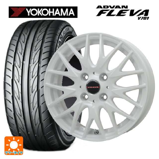 【6/15〜16限定 全品P5倍＆クーポン】165/55R15 75V ヨコハマ アドバン フレバ V701 正規品 ビックウェイ レイシーン プラバ 9M Jr2 WH 15-4.5J 国産車用 サマータイヤホイール4本セット