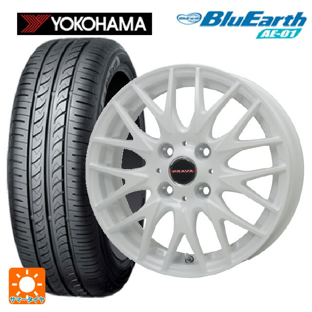 【6/22 20時〜 全品P5倍＆クーポン】165/55R14 72V ヨコハマ ブルーアース AE01 ビックウェイ レイシーン プラバ 9M Jr2 WH 14-4.5J 国産車用 サマータイヤホイール4本セット