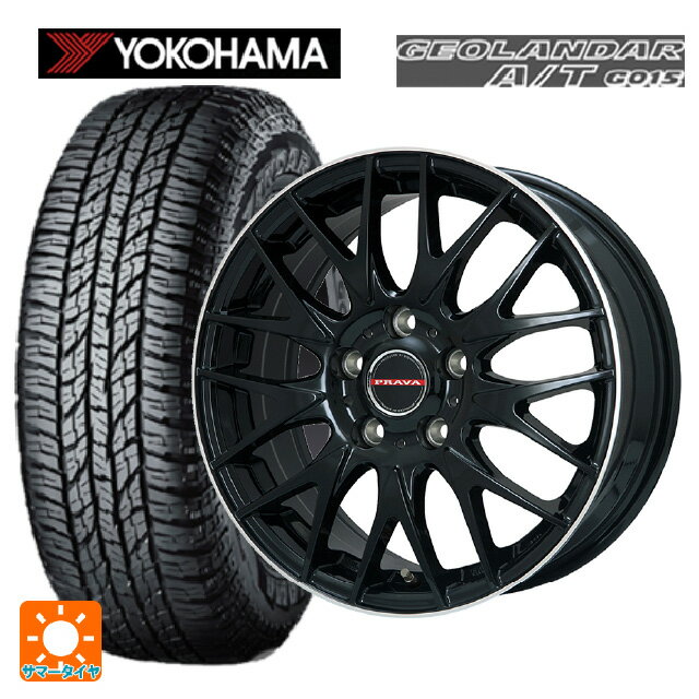 【6/22 20時〜 全品P5倍＆クーポン】155/65R14 75H ヨコハマ ジオランダー A/T G015 ブラックレター 正規品 ビックウェイ レイシーン プラバ 9M Jr2 GBK/リムP 14-4.5J 国産車用 サマータイヤホイール4本セット