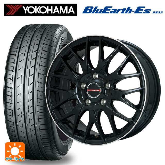 【6/11 1:59迄 全品ポイント5倍】175/55R15 77V ヨコハマ ブルーアースEs ES32 # ビックウェイ レイシーン プラバ 9M Jr2 GBK/リムP 15-6J 国産車用 サマータイヤホイール4本セット