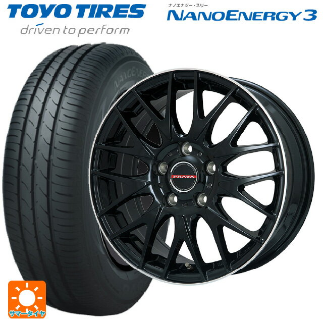 【6/15〜16限定 全品P5倍＆クーポン】165/50R16 75V トーヨー ナノエナジー3 ビックウェイ レイシーン プラバ 9M Jr2 GBK/リムP 16-5J 国産車用 サマータイヤホイール4本セット