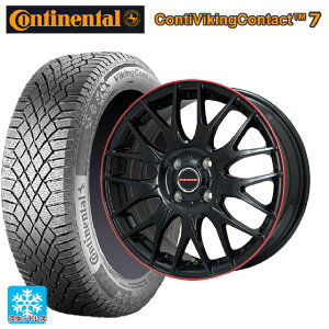 スズキ スイフトスポーツ(ZC33S)用 195/50R16 88T XL コンチネンタル コンチバイキングコンタクト7 正規品 ビックウェイ レイシーン プラバ 9M Jr2 GBK/RDリム 新品スタッドレスタイヤホイール 4本セット