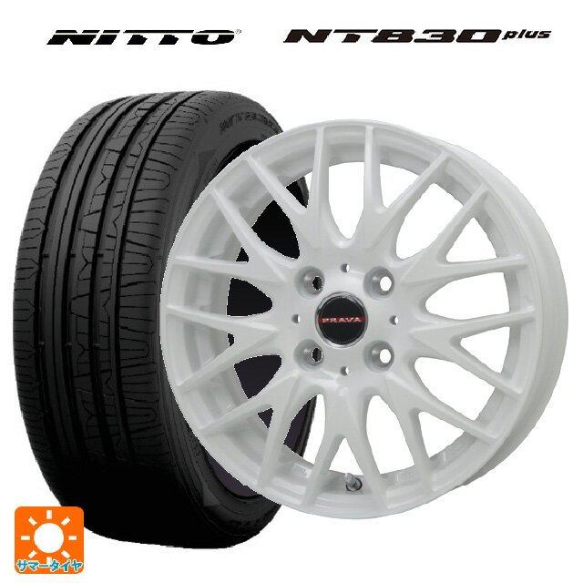 【6/22 20時〜 全品P5倍＆クーポン】165/45R16 74W XL ニットー NT830 プラス ビックウェイ レイシーン プラバ 9M Jr2 WH 16-5J 国産車用 サマータイヤホイール4本セット