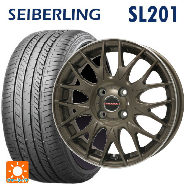 【6/22 20時〜 全品P5倍＆クーポン】165/50R16 75V セイバーリング セイバーリング SL201(ブリヂストン工場生産） ビックウェイ レイシーン プラバ 9M Jr2 BR/P 16-5J 国産車用 サマータイヤホイール4本セット