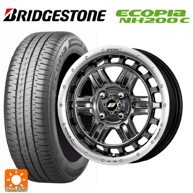 【6/15〜16限定 全品P5倍＆クーポン】165/55R15 75V ブリヂストン エコピア NH200C(数量限定) 正規品 # ワーク クラッグ ティーグラビック2 GTKRC 15-5J 国産車用 サマータイヤホイール4本セット