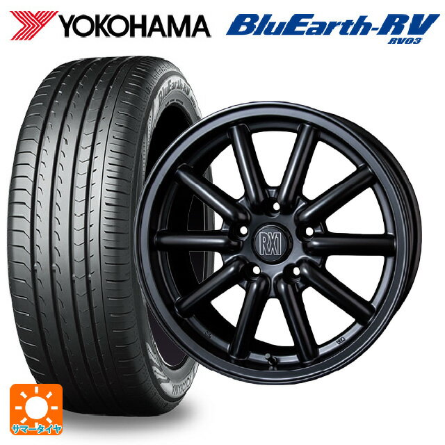 トヨタ ノア(90系)用 205/60R16 96H ヨコハマ ブルーアース RV03 フェニーチェ RX1 MatBK 新品サマータイヤホイール 4本セット