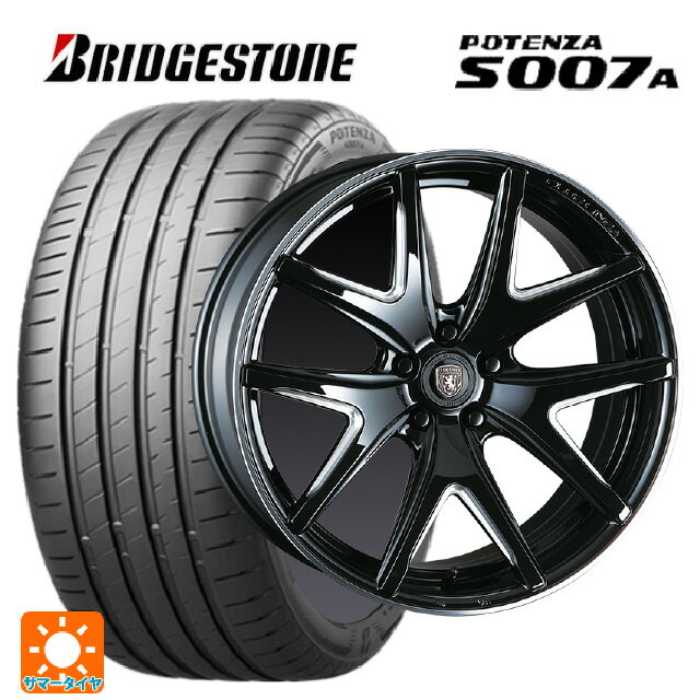 【6/15〜16限定 全品P5倍＆クーポン】245/40R19 98Y XL ブリヂストン ポテンザ S007A 正規品 クリムソン ヴィエリ FF BK/サイドマニシング 19-8J 国産車用 サマータイヤホイール4本セット